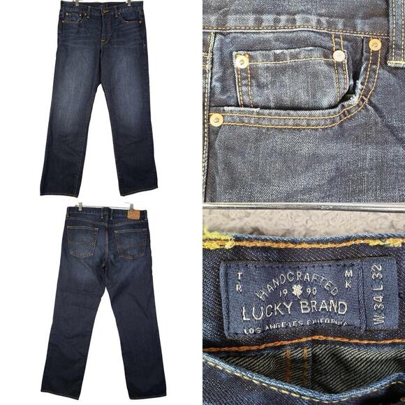 Lucky Brand Other - Lucky Brand Jeans Men's 34x32 Straight Leg Medium Wash Stretch 5-Pocket